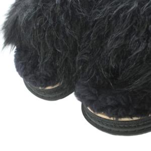 sacai Mix Faux Fur Sandals 41 26cm ブラック