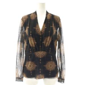 VIVIENNE TAM パワーネット カットソー ラップデザインスカート セットアップ 3 2 ブラック ベージュ /DF OS