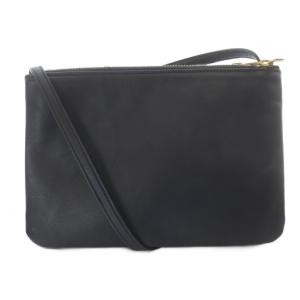 CELINE レザー トリオ スモール ショルダーバッグ ブラック