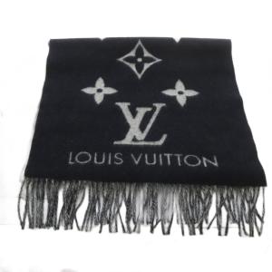 LOUIS VUITTON マフラー レイキャビック エシャルプ フリンジ ノワール M71040
