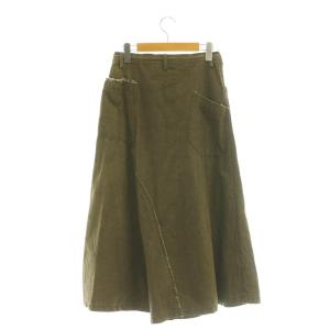 Y's ヨウジヤマモト カットオフムラ染めクロップドワイドパンツ 1 ブラウン /DF OS