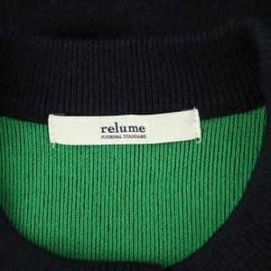 JOURNAL STANDARD relume 26SS ダブルニットコントラストカーディガン 長袖 クルーネック F ネイビー /MY OS