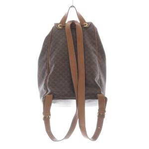 CELINE オールドセリーヌ マカダム柄 リュックサック 茶色 ブラウン /SR OH