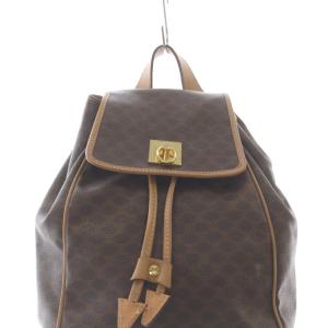 CELINE オールドセリーヌ マカダム柄 リュックサック ブラウン
