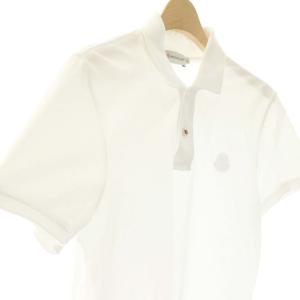 MONCLER maglia polo manica corta 半袖ポロシャツ 鹿の子 S ホワイト /ES OS