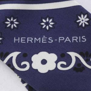 HERMES ツイリースカーフ Peuple du Vent 風の民 シルク ネイビー /YO27 OH