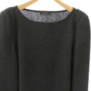 FOXEY ウールニット カットソー 42 チャコールグレー 27665