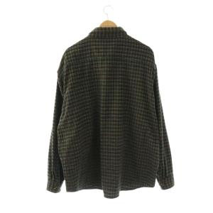X-LARGE ポリエステルチェック柄L/Sシャツ 長袖 XL グリーン ブラウン /HK OS SH