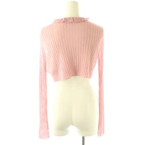 SNIDEL 25SS シアーフリルカーディガン ニット 長袖 F ピンク /HK OS SH