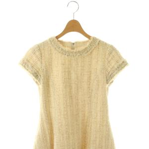 FOXEY Botanical ツイードワンピース 38 ライトベージュ