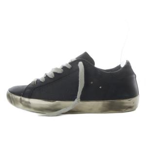 SUPERSTAR スニーカー ローカット ヴィンテージ加工 レザー 36 ブラック /YO24 SH