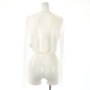 SNIDEL 24AW ランダムリブシアーカーデ 長袖 ショート F ホワイト /DO OS SH