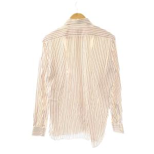 GUCCI ヴィンテージ ストライプシャツ 16/41 オフホワイト ボルドー /ES OS