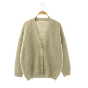 wool fox aze cardigan カーディガン ニット Vネック 長袖 M ライトグレー /DO