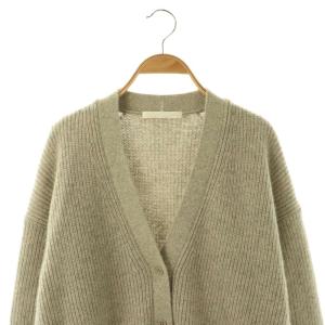 evam eva evameva エバムエバ wool fox aze cardigan カーディガン ニット Vネック 長袖 M ライトグレー /DO