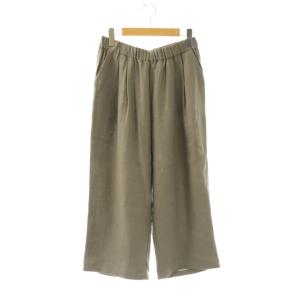 linen wool pants ワイドパンツ M モカグレー /ES OS