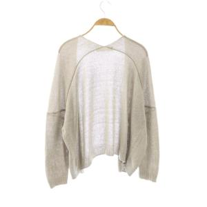 evam eva evameva エバムエバ dry silk cardigan カーディガン ニット シルク M グレー /ES OS