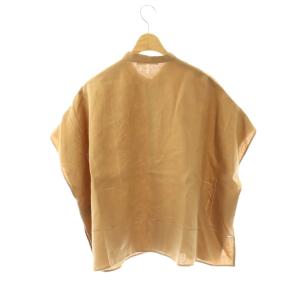 GALERIE VIE フレンチリネンスタンドカラーシャツ 半袖 F ベージュ /DO OS