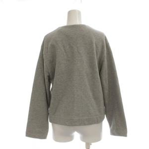 SHIPS 25SS ラメ 裏毛 スナップボタン カーディガン F 灰色 グレー ノーカラー 長袖 /AG OS