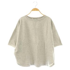 25SS ミニ裏毛ハーフスリーブラウンドTee Tシャツ F グレー 無地 ラウンドネック 半袖 /OK