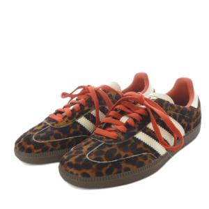 adidas Samba OG スニーカー ローカット レオパード柄 ハラコ US7.5 ブラウン JI2734 /YO23