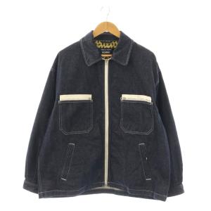 25SS AD2024 ジップアップデニムジャケット M ネイビー