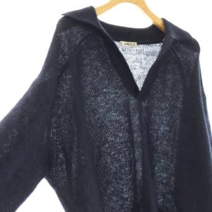 AURALEE 25AW BABY SURI ALPACA SHEER KNIT SKIPPER POLO