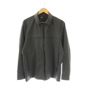 4WAYストレッチタフタ ZIP UPブルゾン ジャケット 上着 XL グレー 長袖 襟付き ジップアップ