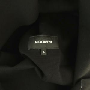 ATTACHMENT ストレッチ ポンチ 3B テーラードジャケット カットオフ 4 ブラック /ES OS SH
