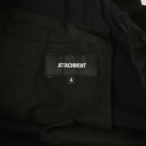 ATTACHMENT Ta/Peダブルフェイス イージーバイカーパンツ 4 黒 /MI OS SH