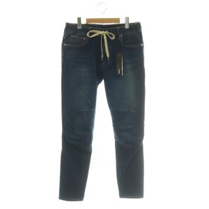STRETCH DENIM BIKER EASY JEANS デニムパンツ ジーンズ 4 紺 AP11-201