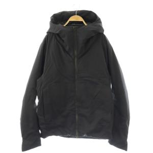 透湿防水3レイヤーNyリップ フーデッドダウンJK 4 ブラック
