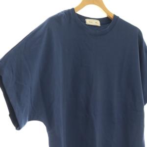 ebure Ron Herman 別注 Tシャツ M ネイビー ブルー 無地 ラウンドネック 半袖 /OK OS SH
