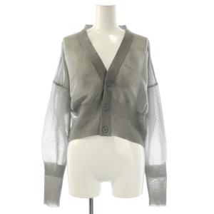 GARTER LUCENT CROPPED CARDIGAN シアー F グレー
