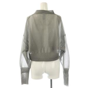CFCL GARTER LUCENT CROPPED CARDIGAN シアー F グレー