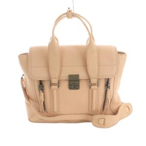 パシュリ 2WAY ハンドバッグ ショルダーバッグ レザー ピンク /MI OS