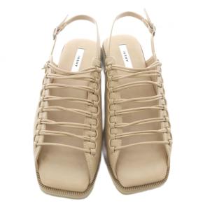 Ameri VINTAGE BUNDLING SANDAL サンダル ストラップ レザー スクエアトゥ M ベージュ /SR