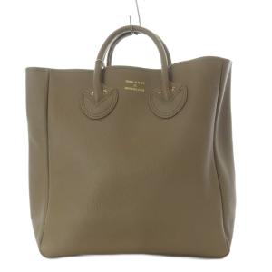 EMBOSSED LEATHER TOTE M カーフレザー ベージュ