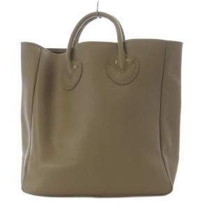 YOUNG & OLSEN EMBOSSED LEATHER TOTE M カーフレザー ベージュ