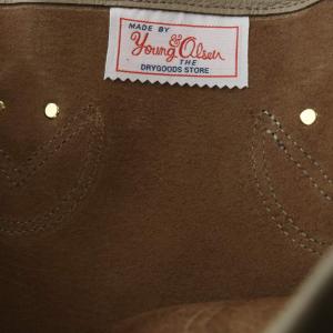 YOUNG & OLSEN EMBOSSED LEATHER TOTE M カーフレザー ベージュ