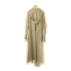 Ameri VINTAGE シースルートレンチコート ロング ベージュ グレージュ /DO OS