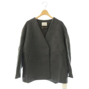 MANTECO ショートコート ジャケット ノーカラー 38 チャコールグレー /ES OS