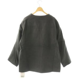 IENA MANTECO ショートコート ジャケット ノーカラー 38 チャコールグレー /ES OS