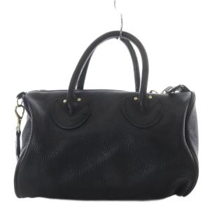 YOUNG & OLSEN フレームワーク別注 ミニボストンバッグ トートバッグ ショルダーバッグ 2way レザー ブラック /YO16