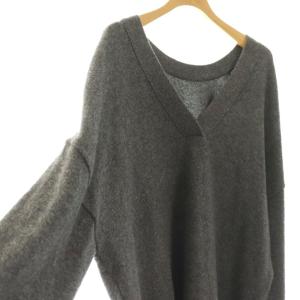 MUSE de Deuxieme Classe 24AW OLBIA Vネック プルオーバー ニット セーター カシミヤ混 シルク混 グレー /ES OS