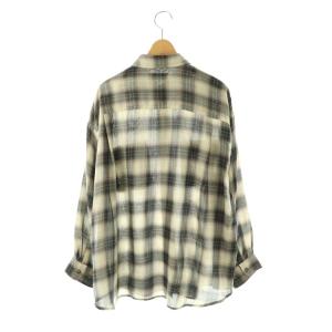 SLOBE IENA 25AW ビエラチェックルーズシャツ ブラウス 前開き 紺 ベージュ /CX OS