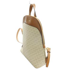 MICHAEL KORS エミー ラージ ドーム Emmy Large Dome リュックサック デイパック オフホワイト 茶 ブラウン