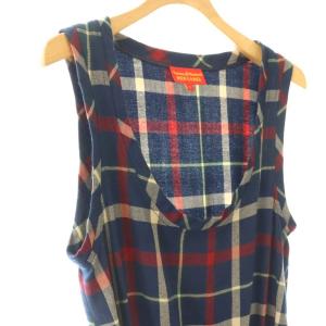 Vivienne Westwood RED LABEL チェック ワンピース ノースリーブ 1 ネイビー マルチカラー /ES OS