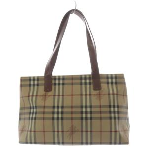 BURBERRY LONDON トートバッグ シャドーホース ノバチェック PVC ベージュ /YO19