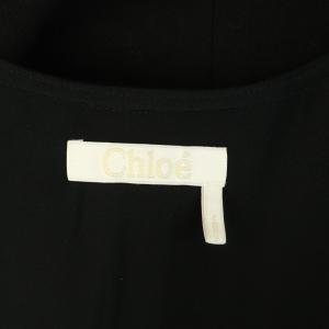 Chloe ウールクレープボタンフロントドレス ワンピース ジャンパースカート 34 ブラック /MY OS